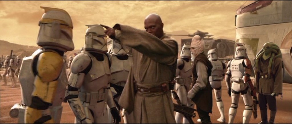 Miután kiszálltak a Republic Gunshipekből, majdnem minden Jedi Mester odament egy klónosztag vezetőjéhez, hogy megbeszéljék a követendő harci tervet, és eldöntsék a valószínűleg legjobban alkalmazható formációt