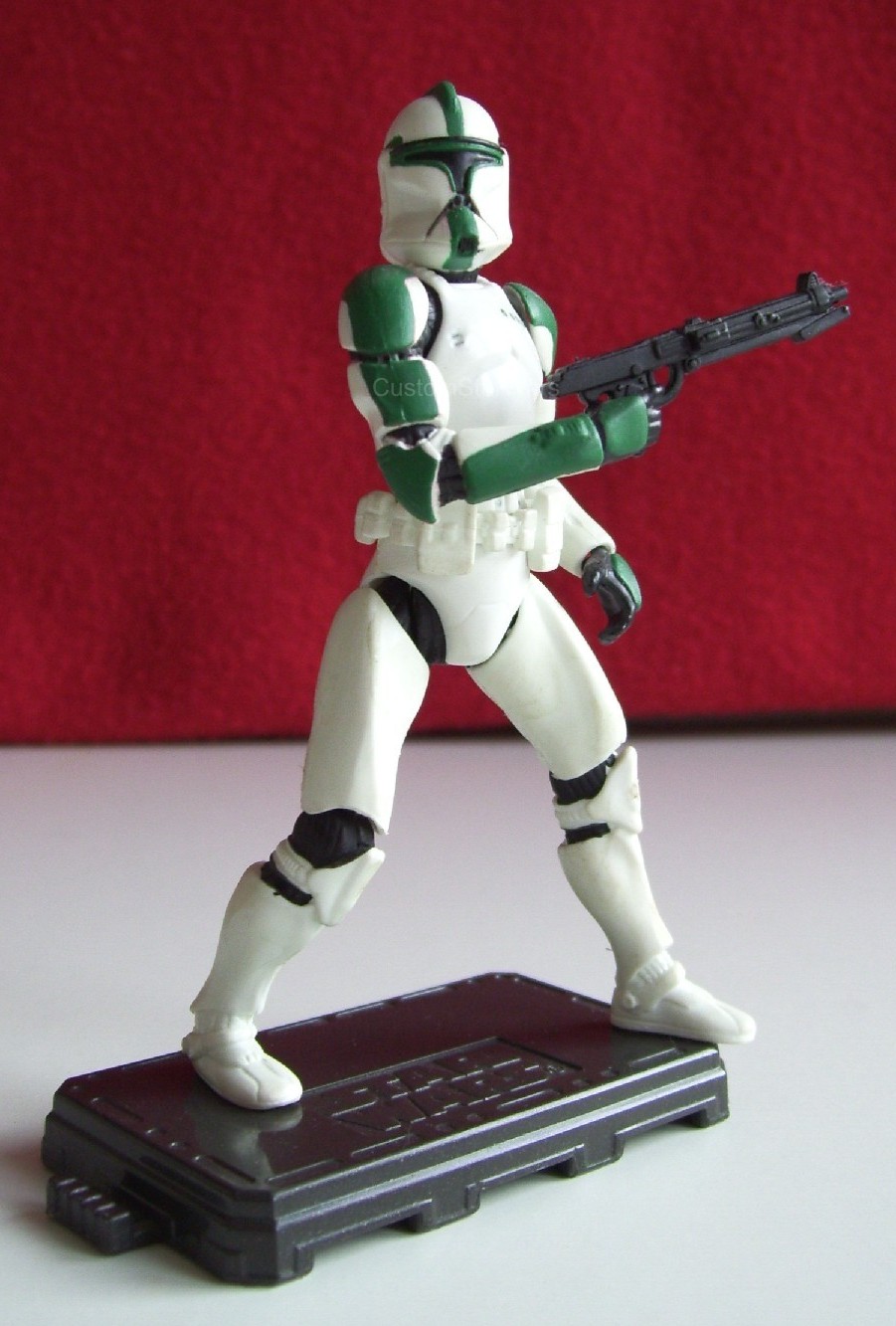 klón őrmester zöld custom figura féloldalról